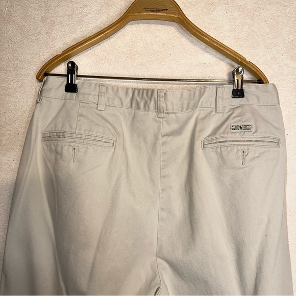 Polo by Ralph Lauren Beige Khakis 100% Chino Men's Trousers Pants Size W36xL32 - Picture 8 of 8